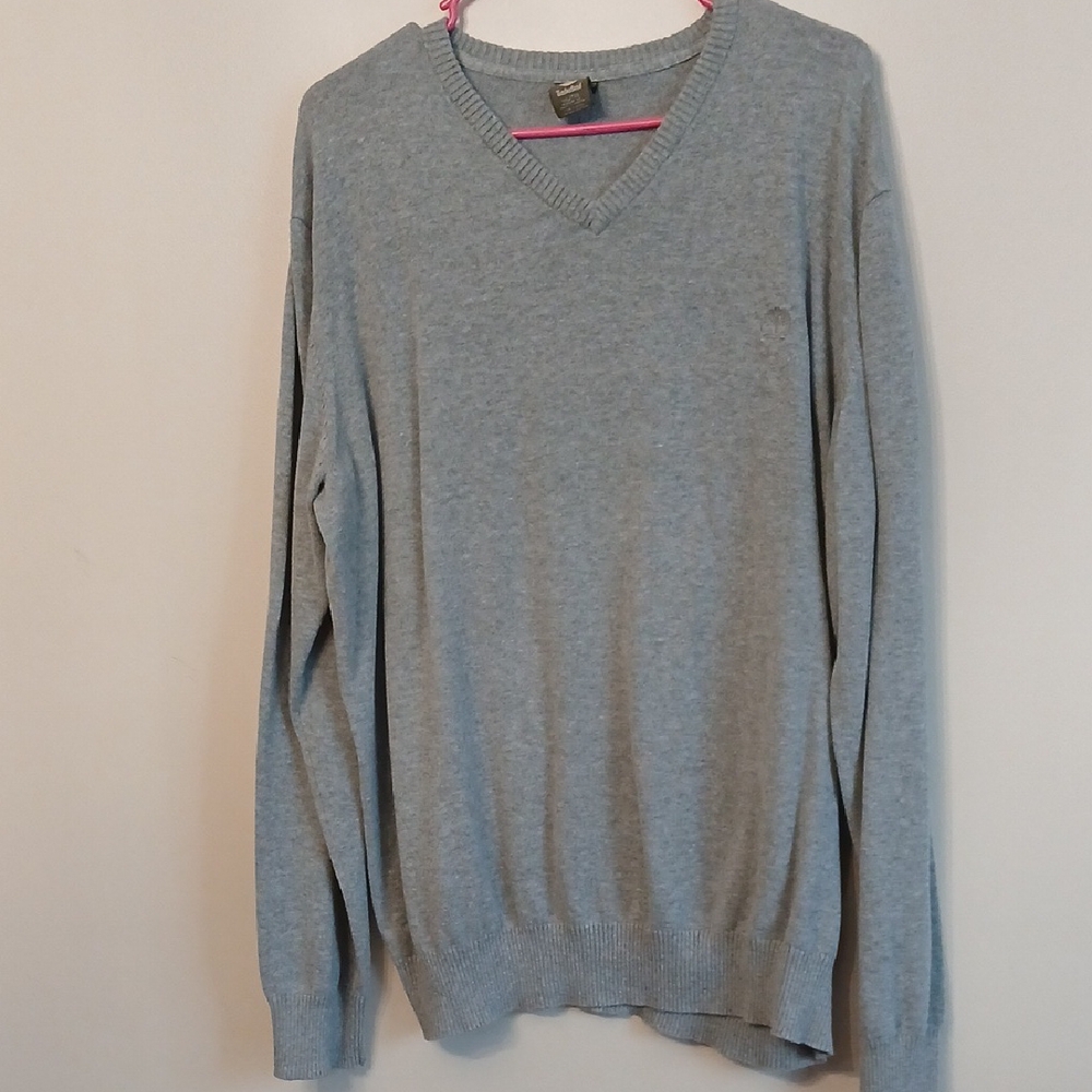Timberland PRO Heather Gray V-Neck Sweater
